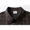 Nueva Camisa a Cuadros Fresca Perezosa Estilo Retro Japonés para Hombre Otoño Holgada Versátil de Manga Larga para Pareja