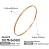 Pulsera de Aro Delgado Minimalista de Nicho Acero Inoxidable 316L Resistente al Desgaste Estilo Europeo para Mujer Aro Cerrado Liso