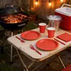 En Stock Decoración de Fiesta de Cumpleaños Temática Roja Vajilla Desechable Platos de Papel, Cuchillos, Tenedores, Cucharas, Manteles y Suministros
