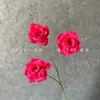 Flor de Rosa Artificial con 3 Cabezas, Rosa de Diamante sin Hojas, para Boda, Hotel, Decoración del Hogar, Paisajismo, Arreglos Florales, Venta al por Mayor, Transfronterizo