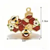 Fabricante Transfronterizo Goteo de Aceite Aleación Casa de Abejas Tarro de Miel Colgante Llavero Accesorios para Joyería DIY Colgante