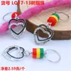 Peluca Rastas Accesorios Pasador Hebilla para el Cabello Retro Agujero Grande Aleación Incrustado de Diamantes Goteo de Aceite Corazón Corazón de Melocotón Accesorio para el Cabello Colgante Pequeño