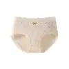 Calcinha feminina de algodão puro com estampa floral, cintura média, controle de barriga e levantamento de quadril, antibacteriana 10A, 100% algodão com entrepernas estendido, calcinha estampada para meninas
