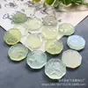 Pingente de Jade de Água 22mm Jade de Água Natural Xiuyu Pingente de Lótus Acessórios para Pulseira Colar Brincos Broche DIY