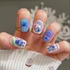 Uñas Portátiles Estampadas Más Vendidas Xiaohongshu Douyin Tendencia Pegatinas para Uñas Uñas Postizas 24 Piezas Uñas Portátiles Otoño e Invierno Venta al por Mayor