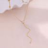 Colar Longo Novo Transfronteiriço da Amazon, Colar de Corrente com Tassel em Y Moderno e Personalizado, Presente de Joia Exquisito