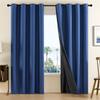 Las cortinas de comercio exterior de Amazon con bloqueo total y aislamiento térmico son adecuadas para dormitorio con forro negro, cortinas oscurecedoras y reductoras de ruido