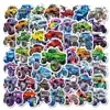 56 Pegatinas Coloridas de Camiones Monstruo con Formas Exageradas y Colores Contrastantes, Modernas y Geniales, Pegatinas Personalizadas para Decorar Patinetas y Cuadernos