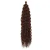 Aubes Cabello Sintético Paquete de Crochet para Cabello Onda Profunda Cabello a Granel 30 Pulgadas 120g Paquete de Cabello para Mujeres