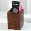 Huixing 1031 portalápices de madera simple portalápices tamaño pequeño portalápices almacenamiento de escritorio acabado portalápices cuadrado