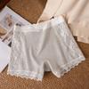 2025 Nuevos Calzoncillos tipo Boxer de Encaje Sexy de Algodón Puro para Mujer, Pantalones Cortos de Seguridad y Ropa Interior Dos en Uno