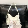 Bolsa de Ombro Grande Capacidade para o Dia a Dia de Mulheres, Laço Estilo Japonês, Bolsa Transversal de Mão Fashion de Alto Valor