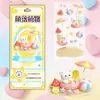 Criaturas Fofas de Canto Adesivos de Cristal Relevo DIY 3D Ornamentos Criativos Japoneses Estilo Jenga Decorações Manuais 3D para Planejador