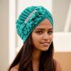 Amazon AliExpress Europeo y Americano Transfronterizo Nuevo Moda para Mujer Elegante Lateral Flor Grande Elástico Sombrero Sandía Pañuelo para la Cabeza Sombrero