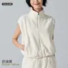 Chaleco de Cuello Alto Cálido Transfronterizo Chaqueta de Fitness para Mujer, Cortavientos y Resistente al Frío Ropa Deportiva para Correr Fitness Chaleco Ropa de Yoga