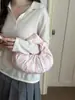 Bolso de Mano a Rayas con Lazo Estilo Coreano 2026 para Mujer, Bolso de Hombro de Moda Versátil, Bolso Sencillo para Viajar, Bolso Plegado