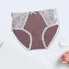 Bragas de Encaje Transfronterizas, Femeninas de Cintura Media, Entrepierna Cómoda de Algodón Puro, Calzones Transpirables de Talla Grande, Bragas de Felpa