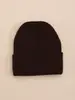 Gorro de malha circular liso, gorro de inverno para bebê, gorro de tricô simples de acrílico, quente e à prova de vento