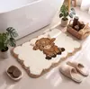 Alfombra de Piso Imitación Cachemir, Alfombrilla Absorbente Antideslizante para Baño, Fácil de Cuidar, Alfombra Decorativa para Mesita de Noche de Dormitorio, Venta al por Mayor Transfronteriza