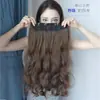 Peruca Extensões de Cabelo Femininas Cabelo Longo Cacheado Peruca de Uma Peça Cinco Clipes em U Onda Grande Invisível Natural Sem Marcas Peça de Cabelo