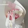 Acessórios de Couro Coração Xinyou Buquê de Flores Materiais Decorativos Combinando Floral Feito à Mão DIY Materiais para Embalagem de Presente