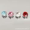 Stud de Lábio de Titânio F136 Pacote Onda de Diamante Tcheco Argola Brincos Stud Embutidos Brincos Liga de Titânio G23 Joias para Piercing Acessórios