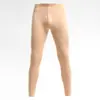 Calças térmicas masculinas calças quentes forradas com fleece algodão espessado calças compridas roupa íntima estação outono e inverno linha calças calças justas masculinas camada de base justa