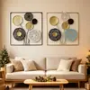 Decoração de casa: espelho de ferro forjado de parede, decoração de parede de fundo de sofá para sala de estar, adequado para pousadas, hotéis e decoração de parede de hall de entrada