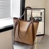 Bolso tipo cubo con un toque de alta gama para mujer, Nuevo 2026 Vintage de Gran Capacidad Simple Casual, Bolso Tote para el Trabajo, Bolso de Hombro
