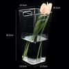 Florería Cubeta de Flores, Cubeta de Acrílico para Despertar Flores, Cubeta de Plástico para Flores Secas, Cubeta para Flores, Cubeta Transparente Hidropónica, Cubeta para Arreglos Florales al Mayoreo