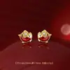 Prata Esterlina Original S999 (Jin shang tian hua) Brincos Luxo Leve Estilo Chinês Peixe Koi Moeda de Cobre Flor Pulseira Corrente da Clavícula Uso em Camadas