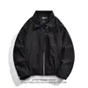 Chaqueta Casual Estilo Piloto Americano Oscuro Transfronteriza para Hombre Primavera Otoño Canalla Atractivo Tacto de Alta Gama Solapa Holgada Versátil