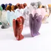 Suministro Transfronterizo Adornos de Ángel de Cristal de Jade de 2 Pulgadas Artesanías de Talla de Piedra Semipreciosa Amatista Adornos de Estilo Europeo
