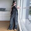 Niñas Transfronterizas 2025 Verano Nuevo Estilo Americano Moda Retro Casual Todo Combinable Overol Recto Holgado
