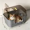 Caixa de Areia para Gatos Extra Grande Totalmente Fechada com Tampa, Vaso Sanitário para Gatos com Esterilização UV, Suprimentos para Animais de Estimação da Fábrica de Origem