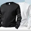 Moletom masculino de outono e inverno, solto e grosso, pulôver com gola redonda, camiseta de manga comprida, tamanho grande, moderno, versátil e confortável