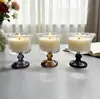 Taza de Helado Embosada Retro Romántica Francesa Taza de Postre de Helado Alta Estilo Palacio Corona Nido de Pájaro Taza de Vidrio