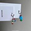 2025 aretes divertidos para niños con diseño de dopamina de pastel pequeño, coloridos, lindos, aretes de cuentas divertidos para niños, nuevos aretes al por mayor
