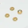Estrella de seis puntas de oro de 14k que conserva el color 8 mm portaflores capuchón de flor hueco portacuentas pulsera DIY accesorios de joyería
