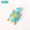 Adornos de tortuga pequeña con pegamento de piedra cruda de cristal natural, decoración de tortuga de cristal para el hogar, escritorio, oficina, artesanías al por mayor
