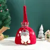 Bolsa de maçã de Natal, bolsa de presente, bolsa de doces de maçã para Véspera de Natal, bolsa de presente tridimensional de Papai Noel de desenho animado para segurar na mão
