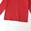Cardigan Tricotado Elegante Feminino de Manga Longa com Botões, Estilo Europeu e Americano Transfronteiriço, Moda 2026, Atacado 2142008