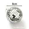Pingente Bola de Espelho de Vidro de Natal Transfronteiriço Bola de Discoteca Refletiva Bola Laser Bar Decoração de Bolo Assado Plug-In