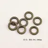 Anillo cerrado retro de bronce antiguo nuevo, anillo para correr, anillo Qiankun, espaciadores para joyería DIY, cuentas, materiales y accesorios para joyería