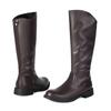 Novas Botas de Couro Masculinas para Outono e Inverno Botas de Motocicleta de Cano Alto Salto Baixo Botas Casuais Botas de Comércio Exterior