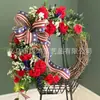 Zonghong Decoración de Corona para el Día de la Independencia de Amazon Transfronterizo Corona de Flores de Margarita Colgante para Puerta