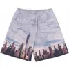 Pantalones Cortos Deportivos Estilo Americano para Hombres y Mujeres, Pantalones Cortos de Verano para Fitness, Malla Transpirable, Corte Holgado, Secado Rápido, Pantalones Cortos a la Rodilla para Parejas