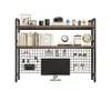 Estante de Grade Porta-Objetos de Mesa Prateleira de Ferro Multicamadas para Desktop Mesa de Computador para Estudante Painel de Cavilhas para Mesa
