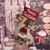 Decoração de Natal Nova Transfronteiriça Meia de Natal de Desenho Animado de Alta Qualidade Meias de Presente de Velhinho Tridimensional Meia Decorativa Pingente