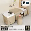 Cama de Lavar Cabelo e Pedicure para Barbearias, com Circulação de Água, Vaporizador e Aquecedor de Água Integrado para Terapia de Pés e Cabeça